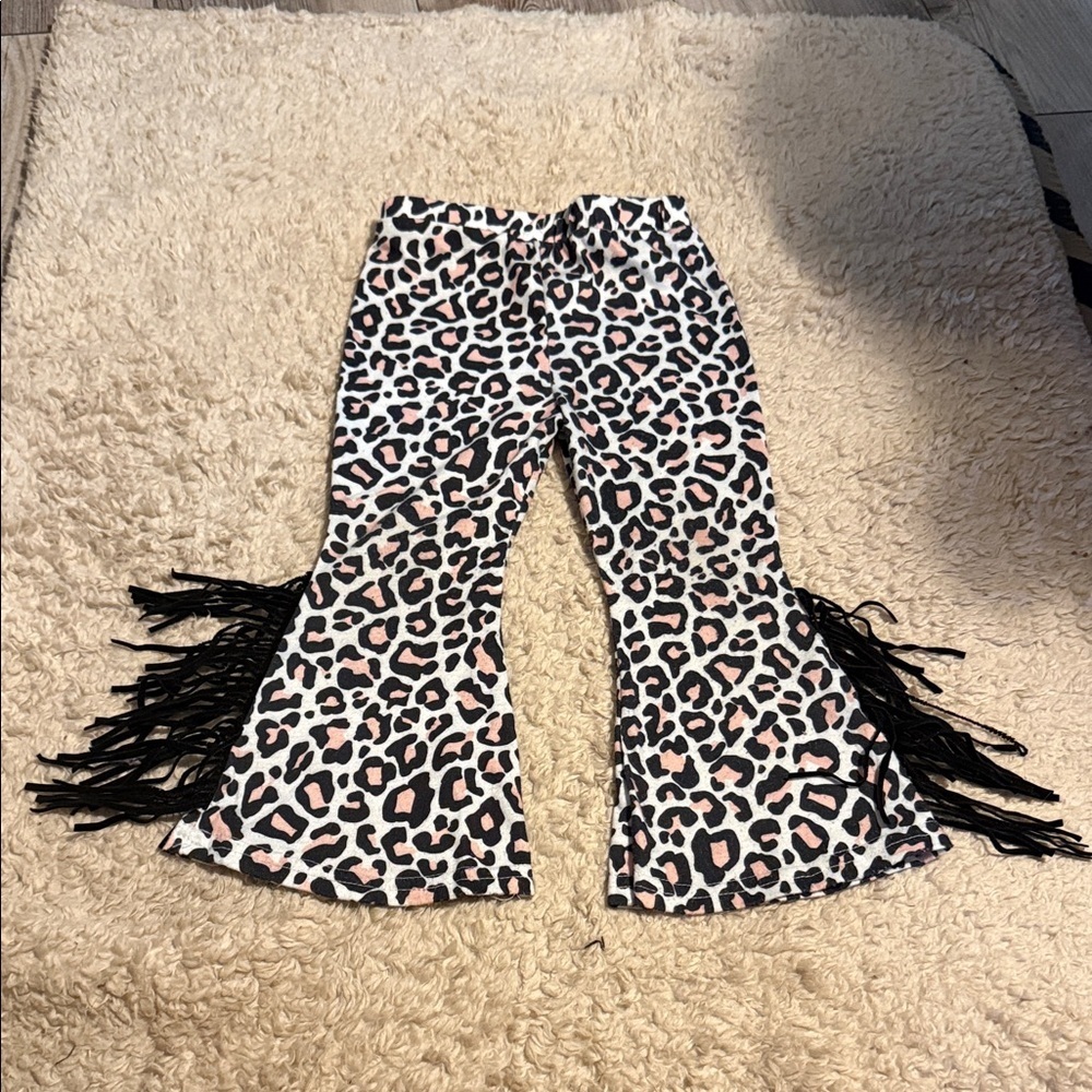 Toddler Grace & Emma Leopard Print Bell Bottom Leggings